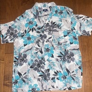 Blue/Black/White/Gray Hawaiian Shirt